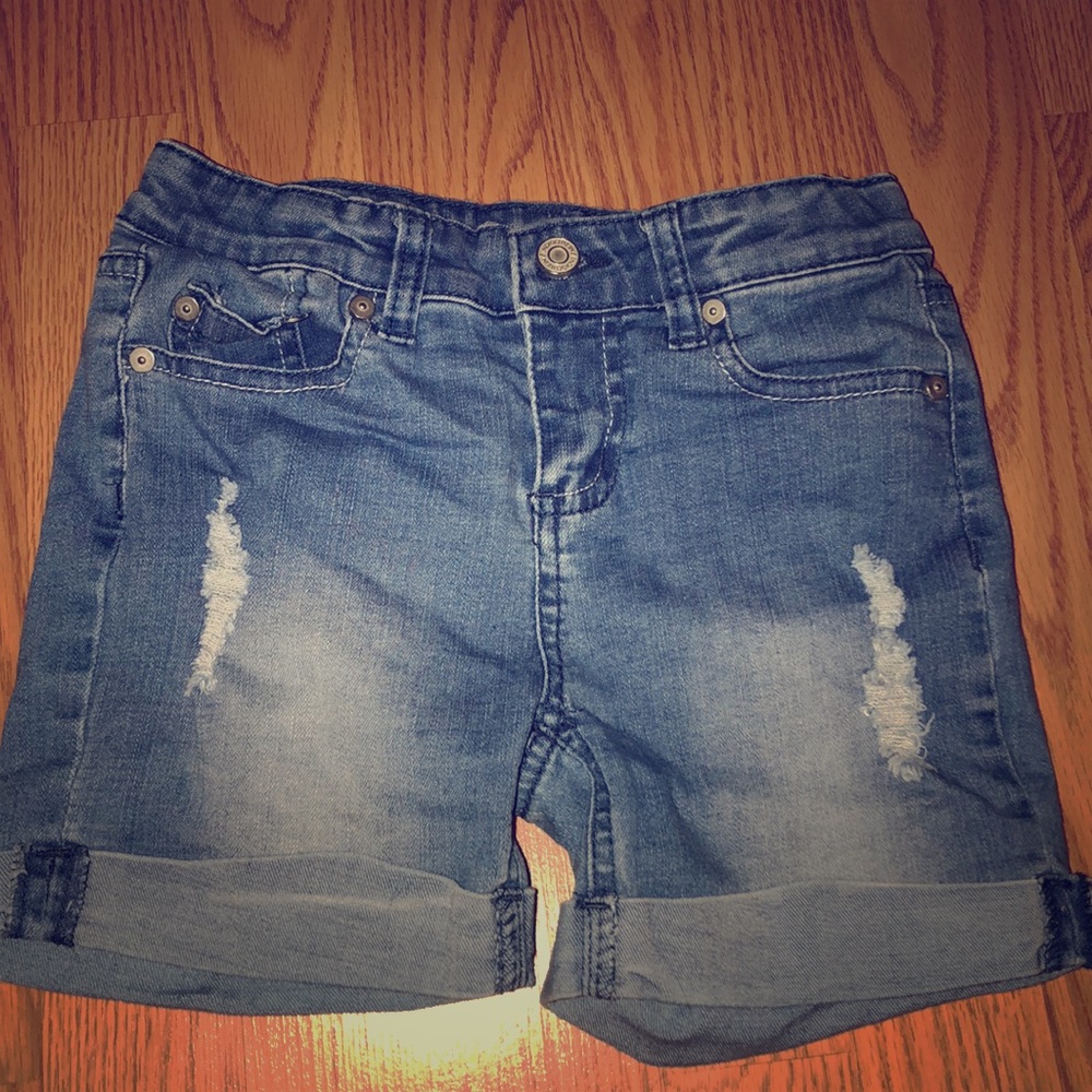 Girls kids jean shorts size 8 Indigo Rein